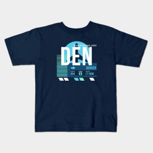 Denver (DEN) Airport // Sunset Baggage Tag Kids T-Shirt